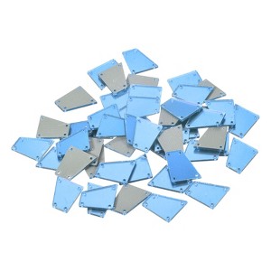 Unique Bargains Flat Back Sew on Acrylic Irregular Mirror Rhinestones Beads 50 Pcs - 1 of 4