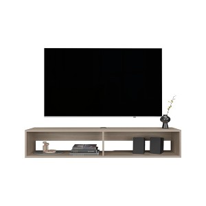 INFURNIC TV Stands and Consoles 2-Tier Entertainment Shelf Modern TV Stand for Living Room and Bedroom, Light Oak, 64.57"*17.72"*3.54" - 1 of 4