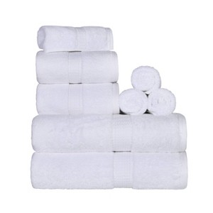Luxury Cotton Heavyweight Ultra-Plush 8 Piece Towel Set by Blue Nile Mills - 1 of 4