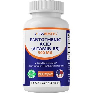Pantothenic Acid 500 mg - 200 Capsules - 1 of 4