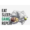 "Eat, Sleep, Game, Repeat" Youth Crew Neck Short Sleeve Tee - 2 of 2