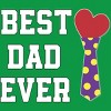 Men's Design By Humans Best Dad Ever Heart Tie By sukhendu12 T-Shirt - 2 of 2
