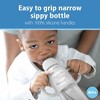 LunaLulinlk Narrow Sippy Spout Bottle, 100% Silicone Handles, 8oz/250ml, 6m+, BPA Free, Gray - 2 of 4