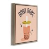 Stupell Industries Boba Babe Bubble Tea Black Framed Floater Canvas Wall Art - 3 of 4