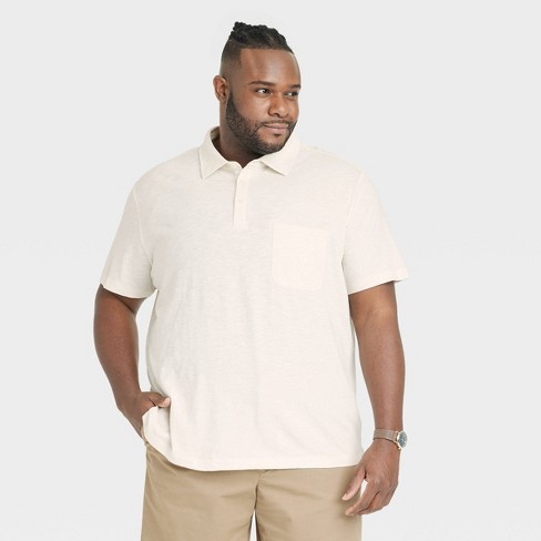 Men's Big & Tall Regular Fit Short Sleeve Polo Shirt - Goodfellow & Co™  Beige XXLT