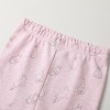 Owlivia Organic Cotton Baby Long Sleeve Pajama Sets, Girl's 2Pc Sleepwear - Pink Rabbit - 4 of 4