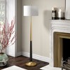 Hudson and Canal Two-Tone Floor Lamp with Fabric Shade Brass/Matte Black/White: Mid-Century Modern, UL Listed, Metal Body - 4 of 4