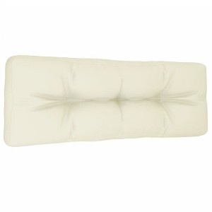vidaXL Outdoor Pallet Cushion in Cream - 47.2"x15.7"x4.7", Fabric Material with Hollow Fiber Stuffing, Water Repellent, Lightweight - 1 of 4