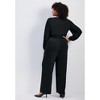 Avenue Women's Plus Size Luxe Drape Chiffon Overlay Jumpsuit - 3 of 4