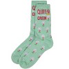 Memoi Women's Queen Of The Green Rayon From Bamboo Crew Socks Mint 9-11 - 3 of 3