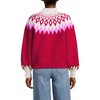 Lands' End Women's Fuzzy Turtleneck Lantern Sleeve Jacquard Sweater - 2 of 4