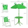 ALEXOUN Kids Table and Chair Set,Outdoor Folding Garden Picnic Table with Removable & Height Adjustable Sun Umbrella,Aged 3+ Years Old - 3 of 4