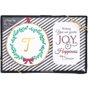 Pavilion Gift Company - T - 4" Monogram Ornament  - Tree Ornaments - 1 of 4