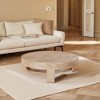 Royal Hampton 32 Inch Round Top Coffee Table with Open Sled Base - 3 of 4