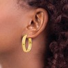 Black Bow Jewelry 5.75mm, 14k Yellow Gold Oval Hoop Earrings, 30mm (1 1/8 Inch) - 3 of 4