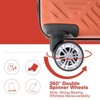 SEVOBAL Luggage 4 Piece Set with Aircraft Wheels and Adjustable Handle for Easy Travel Mobility, Orange, 20.2"*11.5"*30.15" - 4 of 4