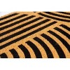 Entryways 30"x18" Concentric All-Natural Coconut Fibers Door Mat Black and Natural: PVC-Backed, Geometric, Indoor/Outdoor - 3 of 3