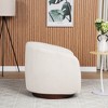 SEYNAR Modern Glam Boucle Fabric Round 360 Degree Swivel Barrel Chair - 3 of 4