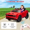 Coucheta Licensed Dodge Challenger Kids Electric Car, 12V Battery Powered Ride On Car with Parent Remote Control, LED Headlights & Music - 4 of 4