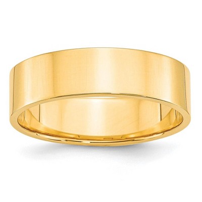 Black Bow Jewelry 6mm 10K Rose, White, or Yellow Gold Lightweight Flat Standard Fit Band