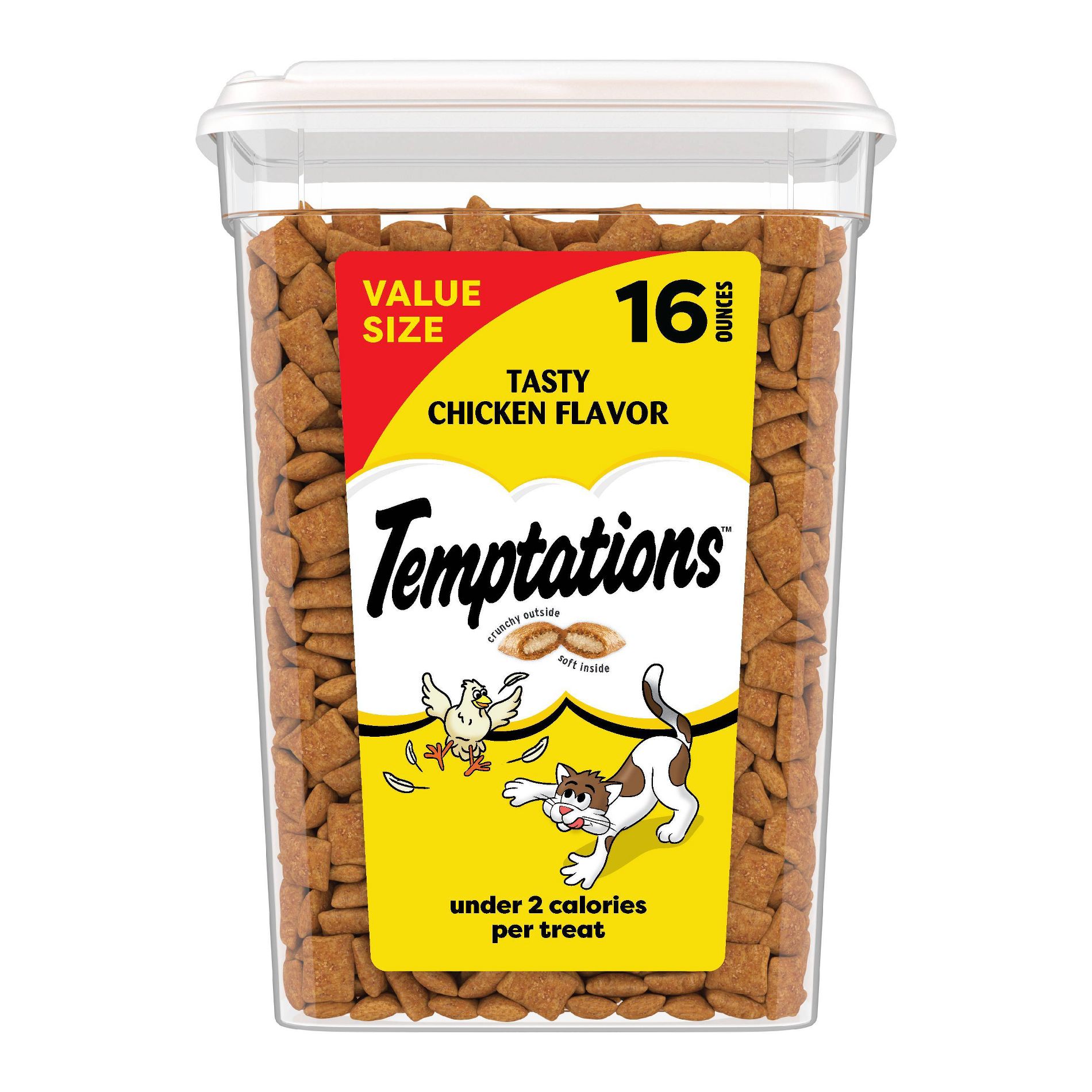 Temptations Classic Tasty Chicken Flavor Crunchy Cat Treats - 16oz