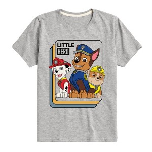 Boys' - Paw Patrol - Little Hero Chase Marshall Rubble Short Sleeve Graphic T-Shirt - 1 of 4