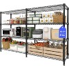 5-Tier Metal Wire Storage Rack, Heavy Duty 1325 lbs Capacity, Adjustable Industrial Shelving for Kitchen & Garage - 2 of 4