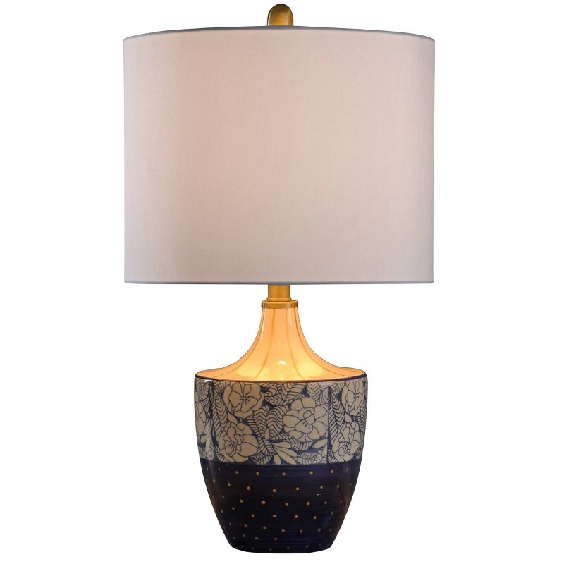 Shelly Table Lamp Cream Blue and Gold Geneva - StyleCraft, 5 of 12