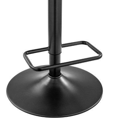 Luther Cream Adjustable Swivel Bar Stool with Metal Base