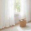 Boersma 2 PCS White Semi-Sheer Linen Curtains – 52x84" Light Filtering Drapes with Rod Pocket and Back Tab for Bedroom, Living Room, or Dining Room - 4 of 4