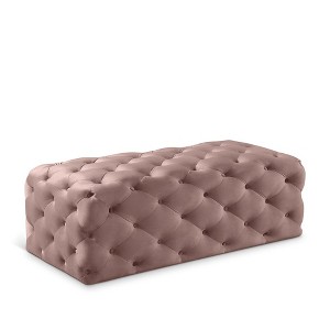 Meridian Furniture,Casey Velvet Ottoman/Bench - 1 of 4