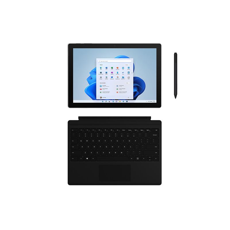 Microsoft Surface Pro 7 Bundle 12.3" Intel Core i5 8GB RAM 256GB SSD Matte Black with Black Surface Type Cover & Charcoal Surface Pen, 1 of 7