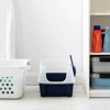 LunaLulinlk High Sided Open Top Cat Litter Box with Scoop, Navy - 4 of 4