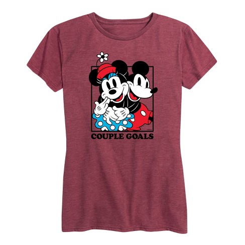 Women's - Disney - Mickey Minnie Couple Goals Short Sleeve Graphic T-Shirt - image 1 of 4