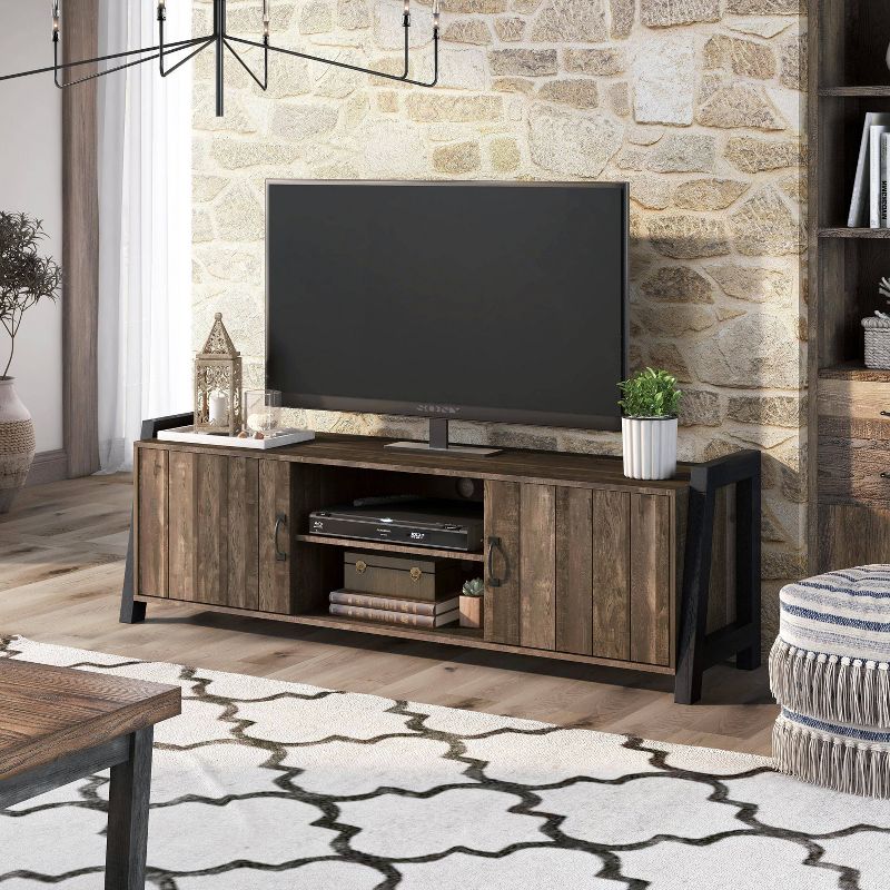 Kolher TV Stand for TVs up to 75&#34; Brown - HOMES: Inside + Out, 3 of 11