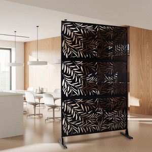 Vynxaria Metal  Screen - Freestanding Decorative Divider for Indoor & Outdoor Use - 1 of 4
