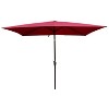 Okak 6 x 9ft Outdoor Patio Waterproof Umbrella with Push Button Tilt Market Table Umbrella with Crank without flap for Pool Backyard Garden - 2 of 4