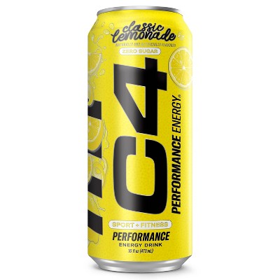 C4 Smart Energy Performance Classic Lemonade Energy Drink - 16 fl oz Can