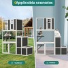LAOTIES 71" Wooden Cat House,3-Tier Outdoor And Indoor Enclosure With Doors And Platforms,Weatherproof Shelter for 1-3 Cats - 3 of 4