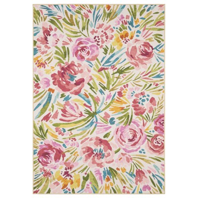 Oriental Weavers Fiji FIJ01 Beige / Pink Indoor /Outdoor Area Rug - 5' x 7'