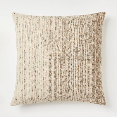 Image of Oversized Textural Woven Square Throw Pillow Brown - Threshold™ designed with Studio McGee