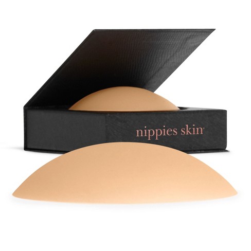 Nippies Nipple Pasties - Adhesive Silicone Breast Covers, Caramel, Large