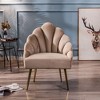 Nordlys Velvet and Metal Lounge Chair Vintage Style Upholstery Living Room - 2 of 4