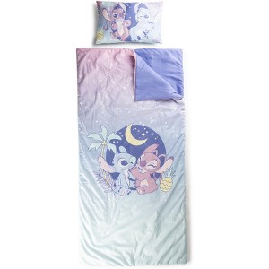 Jay Franco Kids Disney Lilo and Stitch 2 Piece Set Indoor Sleeping Bag for School and Sleepovers - 1 of 4