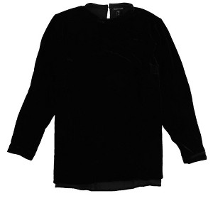 Eileen Fisher Womens Velvet Mock Neck Tunic Blouse - 1 of 2