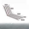 DSVIMOY 2PCS Set Outdoor Lounge Chair Cushion, Replacement Patio Chaise Lounge Cushion, Antique Grey & White, 74.41"*22.05"*2.76" - 3 of 4