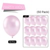 PartyWoo Balloons Light Pink Pearl Pastel Baby Pale 12 Inch 50 pcs - 4 of 4