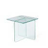 NicBex C Shaped Side Table Simple Modern End Table with Wheels, 2-Tier Storage Shelf and Glass Tabletop for Bederoom, Living Room - 4 of 4