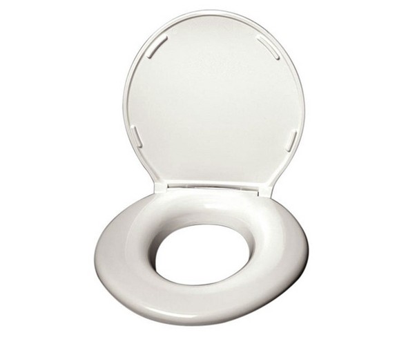 Big John Products 2445646-1W Closed Round Toilet Seat & Steel Hinges, White