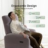 Swivel Rocker Power Recliner Chair with USB & Type-C Ports and Overstuffed Cushion - 3 of 4